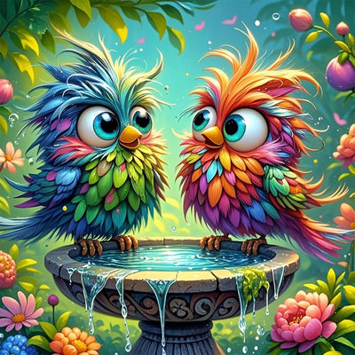 APTDYIGL 5D Colorful Bird Diamond Painting Kits for Adults Beginner,DIY Colorful Bird Diamond Art Kits for Adults,Round Full Drill Diamond Dots with Gem ArtKits,Home Wall Decor 11.8x11.8inch