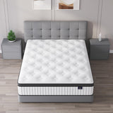 cemtip Full Size Mattress, 10 Inch Hybrid Mattress in a Box, Memory Foam and Pocket Springs, Fiberglass Free, Soft and Breathable, Medium Firm Feel cemtip