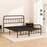 Kujielan Metal Bed Frame - Structurally Stable Heavy Duty Steel Slat Supported Queen Bed Frames,No Box Spring Needed for Easy Removal and Transport. Kujielan