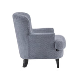 Christopher Knight Home Winnie Boucle Upholstered Wingback Accent Chair and Ottoman Footrest, Living Room Lounge Chair and Ottoman Set, Bedroom Comfy Reading Chair with Footrest Stool, Dusty Blue Christopher Knight Home