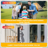 Jigsaw Puzzle Mat Roll Up to 1500 2000 3000 Piece Portable Table Puzzle Board Mat Saver Keeper with 6 Sorting Trays, Storage Bag, Inflatable Roller, Smooth Top & Non-Slip Felt Bottom for Kids Adults Brmoka