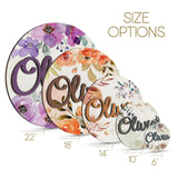 Personalized Round Wooden 3D Name Sign for Nursery Wall Decor, 5 Sizes, 5 Fonts Options, 3D Custom Round Nursery Name Sign, Personalized Baby Name Amazing Items