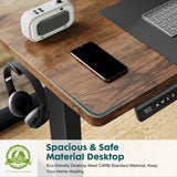 SMUG Standing Desk, Adjustable Height Electric Sit Stand Up Computer Table, 40x24 Inch Ergonomic Rising Modern Lift Motorized Gaming Desktop Workstation for Work Home Office - Rustic Brown SMUG