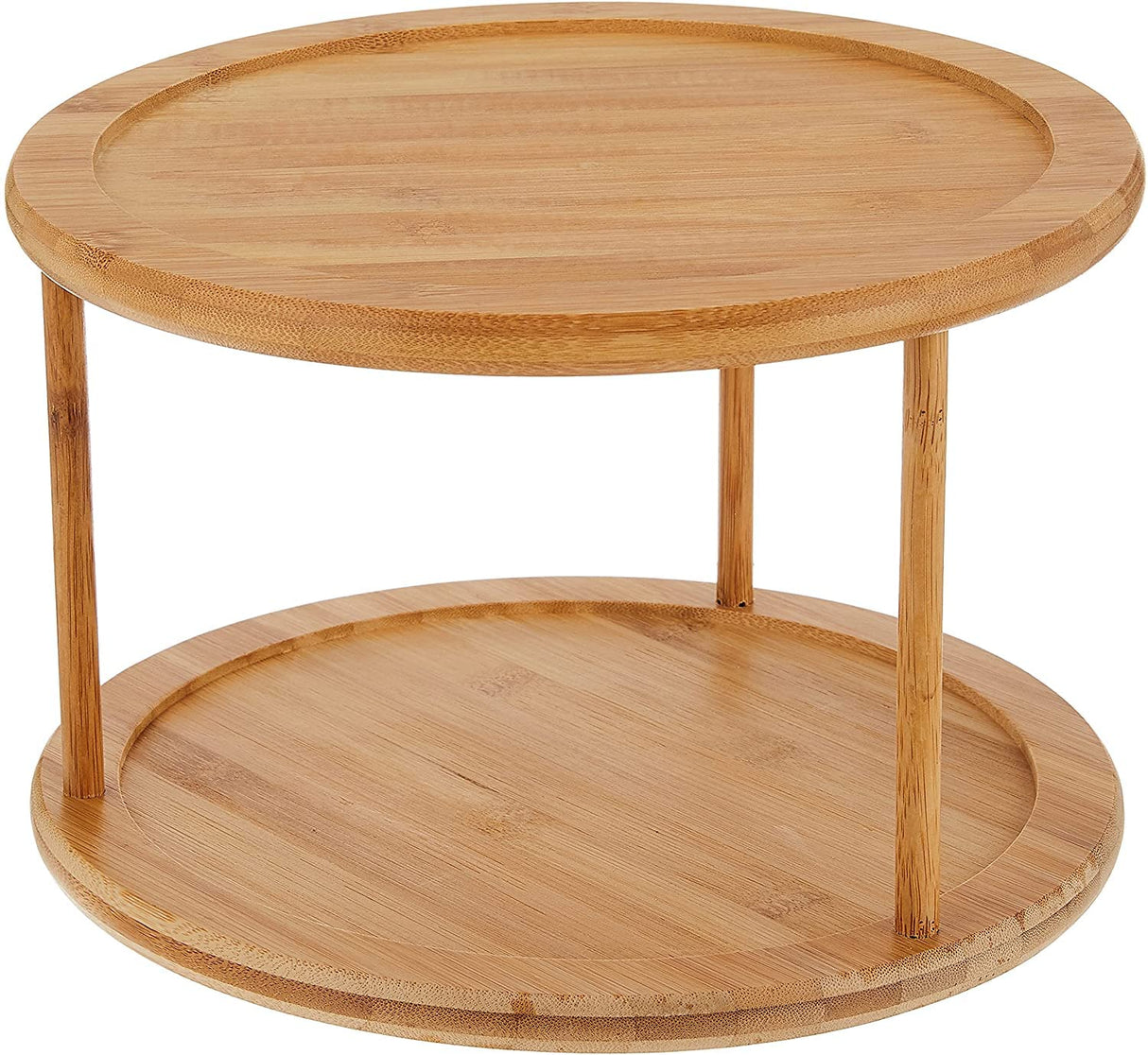 Lipper International 8302 Bamboo Wood 2-Tier 10" Kitchen Turntable Lipper International
