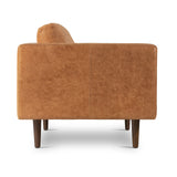 POLY & BARK Napa Leather Couch with Feather – 72-Inch Apartment Full Grain Leather Sofa with Tufted Back-Down Topper On Seating Surfaces – Pure-Aniline Italian Leather – Cognac Tan POLY & BARK