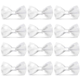AVANTMEN Men's Bowties Formal Satin Solid - 12 Pack Bow Ties Pre-tied Adjustable Ties for Men Many Colors Option in bulk AVANTMEN