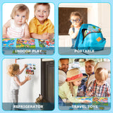 LovesTown Magnetic Puzzles for Toddlers, Travel Puzzle for Kids, Magnetic Puzzle Book for Boys and Girls, Animal Educational Learning Magnet Game for Road Trip LovesTown