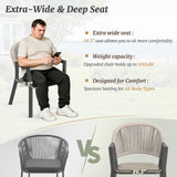 Cozyman 9-Piece Patio Furniture Set, All-Weather Resistant 79 Inch Aluminum Outdoor Dining Set with PE Wicker Chairs, Beige Almond Cozyman