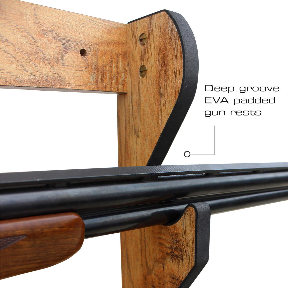Rush Creek Creations unisex adult American Cherry Indoor 3 Rifle Shotgun Wall Storage Display Rack, American Cherry, 0 US Rush Creek Creations