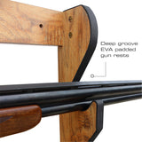 Rush Creek Creations unisex adult American Cherry Indoor 3 Rifle Shotgun Wall Storage Display Rack, American Cherry, 0 US Rush Creek Creations
