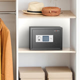 Locksworth Safe for Home, 0.6 Cubic Feet Safety Box, Lock Box for Money, Jewelry, Documents and Guns, Digital Security Safe for Office, Hotel and Personal Use, 13.8"W x 9.8"D x 9.8"H Locksworth