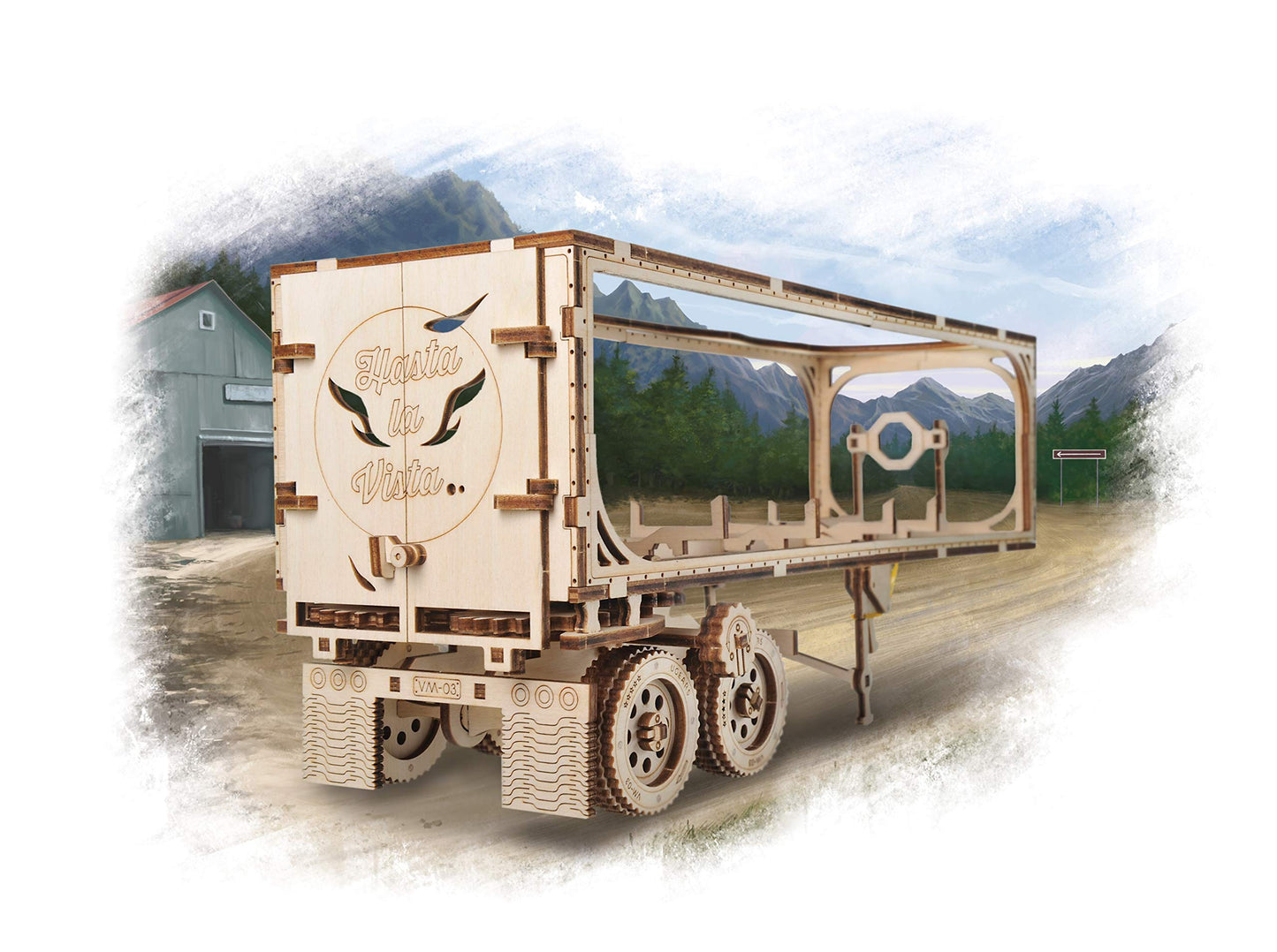 UGEARS Trailer for Heavy Boy Truck VM-03 Self-Assembling 3D Wooden Model - WoodArtSupply