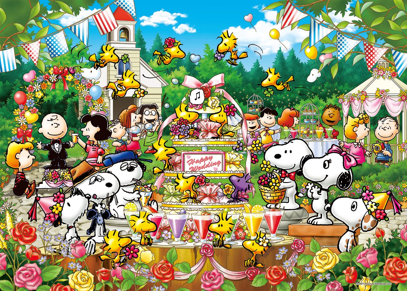 エポック(EPOCH) 3000 Piece Jigsaw Puzzle Peanuts Woodstock Wedding Small Piece (73x102cm)