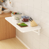 KTVVKTVV Wall Mounted Folding Table,Floating Desk for Wall,Folding Wall desks for Small Spaces,Hanging Desk for Home Office Computer Workstation,Study Work Bench, Kitchen Dining (White, 31.5"×19.6") KTVVKTVV