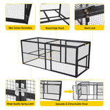 Aivituvin 71in Chicken Coop Run Extension Outdoor Rabbit Expansion Pen for Aivituvin Chicken Coop Hutch,Removable Doors for Easy Combination Aivituvin