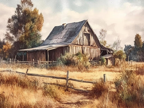 KAYEIUU Diamond Art Painting Kits for Adults, Rustic Farmhouse Vintage Barn Country Field Landscape Willow Farm 5D Diamond Art Kits for Beginner Kits for Home Wall Decor 12x16 inch KAYEIUU