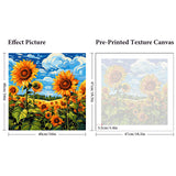 Fountor Paint by Numbers Kit for Adults Beginner, Sunflowers Adult Paint by Number Kits on Canvas Without Frame, Sunflower Field Landscape Oil Paint by Numbers for Home Decor Gift 16” W x 16”L Fountor