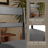 Orweiin 5-Piece Solid Wood Indoor Modern Rectangular Dining Table Set for 4,Table and 4 Chairs Set with Soft Cushions for Kitchen,Bar,Living Room,Breakfast Nook,Black Orweiin