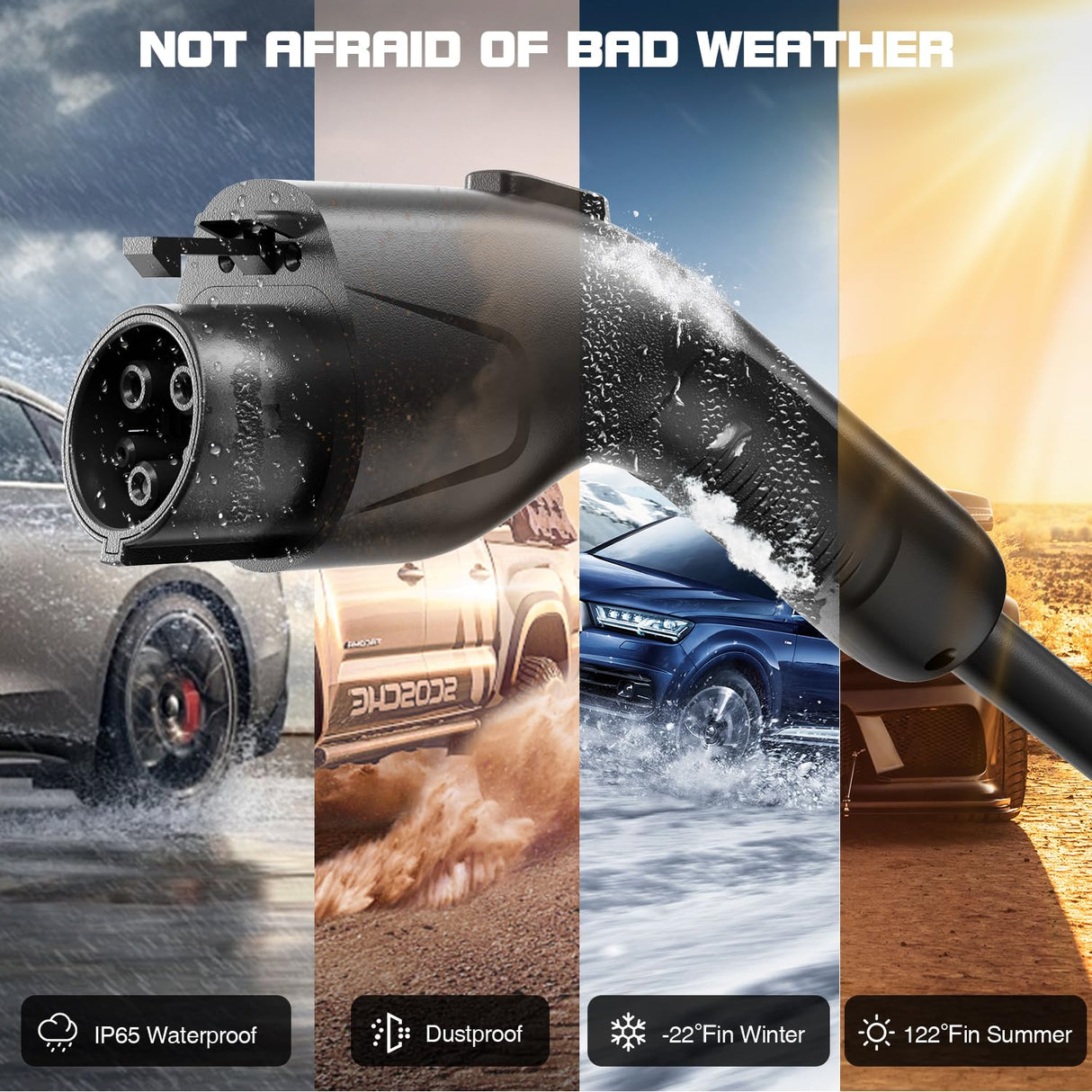 Portable EV Charger Level 2, ETL Certified 32A 240V NEMA 14-50 Electric Vehicle Charger, 7.4KW Level 2 Car Charger for J1772 with 25FT Adjustable Current and Reserve Charging Time for Home & Travel GRECELL