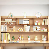 BALANBO Kids Desk Kids Table with Hutch for Children Wood Table Solid Wood Desk Two Positions Suitable for Two People Suitable for Children's Study Adult Home Office and Other Places(Natural) BALANBO