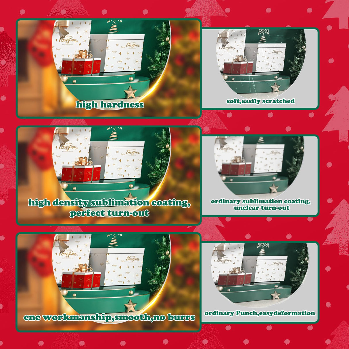 Sublimation Blank Ornaments 4 Inch Round Aluminium Haning Ornament 20 PCS Bulk for HTV Crafting DIY and Chritsmas Tree Decoration WANZELONYO