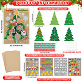 Justforjoyful 24 Sets Christmas Card Making Craft Kit for Kids 3D Christmas Tree Cards Crafts DIY Handmade Greeting Card Holiday Xmas Art and Crafts Supplies for Christmas Home Classroom Activities Justforjoyful