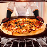 BBQ Gloves, Dakiwin Heat Resistant BBQ Gloves(1472°F), Silicone Non-Slip Oven Gloves, Grill Gloves Heat Proof for Men/Women, Oven Gloves with Fingers for Kitchen Cooking,Grilling Dakiwin