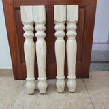 decorluxes Unfinished Farmhouse Table Legs Dining Table 3.7" X 29" Set of 4 DIY Coffee Table Rustic Turned Style Leg | Easy to Paint Any Color You Want (29 inch) decorluxes
