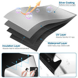 100% Blackout Curtains for Bedroom, Portable DIY Window Blinds, No Drill Window Shades & Blackout Blinds with Stickers & Tabs for Travel, Dorm Room, Media Room (118" x 57") Petaholic