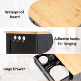 OUTGUAVA 13 Gallon Tilt Out Trash Cabinet Kitchen Waste Bins,50 Quart Laundry Hamper Tilt Out Pet Proof Hidden Trash Bin for Kitchen Living Room,Black OUTGUAVA