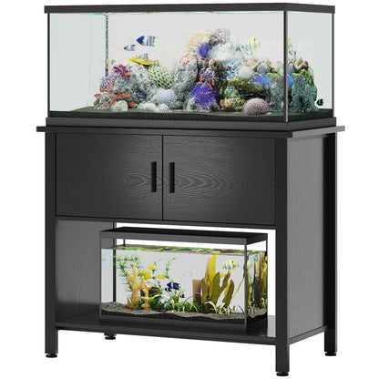 Xilingol 40-50 Gallon Aquarium Stand, Fish Tank Stand with Cabinet for Fish Accessories Storage, Heavy Duty Metal Frame, 990LBS Capacity, Turtle Tank, Reptile Terrariums and Breeder Tank Stan - WoodArtSupply