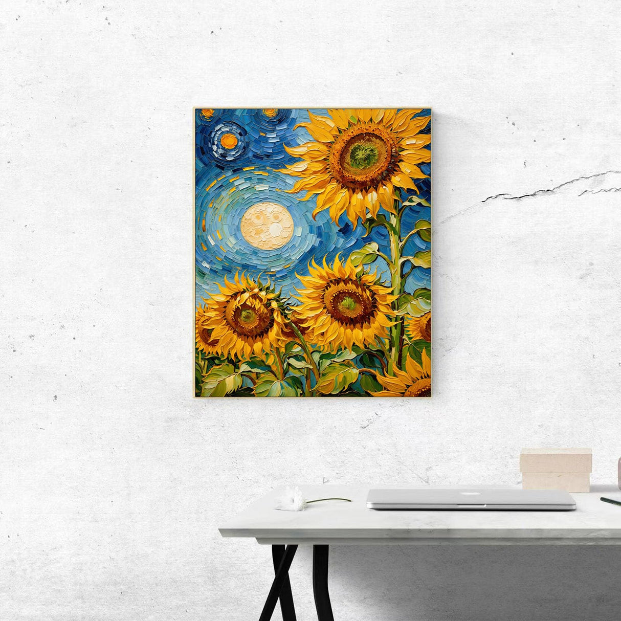 Sunflower Paint By Numbers Kit For Adults, Sunflowers Flower Adult Paint By Number Kits For Beginner Acrylic On Canvas Diy Oil Painting Adults' Paint-By-Number Kits Home Room Decor Gift 16x20 Inch ldazao