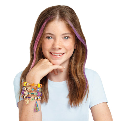 Make It Real: Unicorn Academy: Enchanting Unicorn Charms Bracelet Kit - 39pc DIY Jewelry Craft, Make 4 Charm & Bead Bracelets, Netflix Series, Kids 8+ Make It Real
