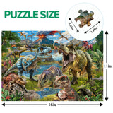 JOYZEXY Puzzles for Kids Ages 4-6-8-10, Dinosaur World Puzzle 100 Pieces Jurassic Landscape Jigsaw Puzzles Educational Toys Gifts for Boys Girls JOYZEXY