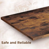 SUPERLELE 6 Shelf Bookshelf with Drawer, Retro Tree Bookcase Floor Standing Bookcase for CDs/Movies/Books, Utility Book Organizer Shelves for Bedroom, Living Room, Home Office SUPERLELE