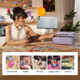 HTVRONT Phone Case Heat Press Machine - Phone Case Auto Heat Press with 3D Vacuum Heat, Precise Temperature Sublimation Phone Case Press Machine for Badges, Coasters, etc. (Compatible with iPhone) HTVRONT