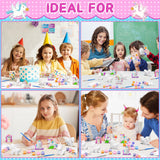 Simgoing 20 Set Dinosaur Unicorn Mermaid Donut Jungle Animal DIY Painting Kit Pumpkin Snowman Ceramic Paint Your Own Figurines Unpainted Plaster Craft for Party Favor(Unicorn) Simgoing