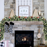 Artiflr 6 Feet Artificial Christmas Pine Garland, Winter Greenery Garland for Holiday Season Mantel Fireplace Table Runner Centerpiece Decoration Artiflr