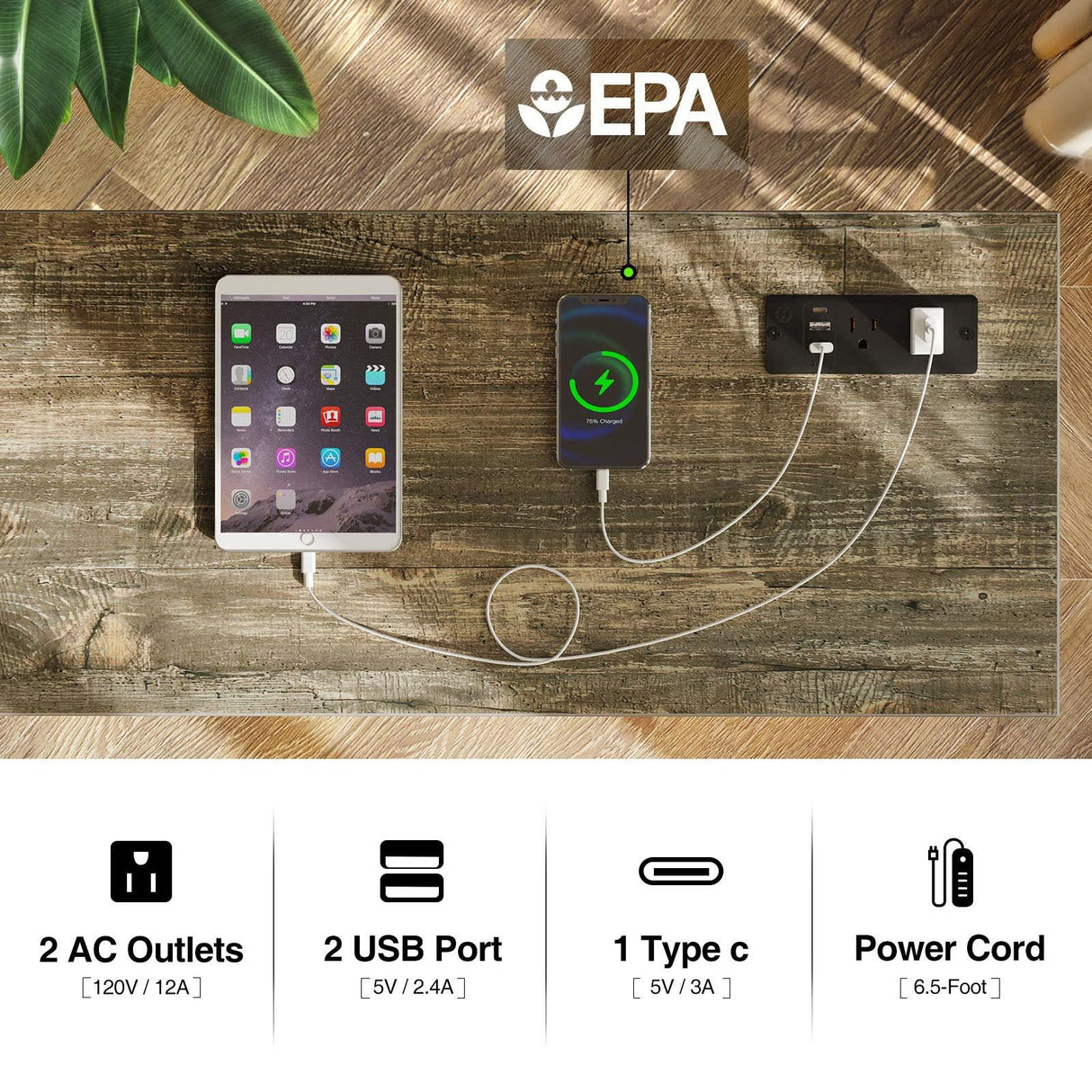 Rolanstar Console Table with Power Outlet, Narrow Sofa Table, 70.8" x 11.8" Farmhouse Table Behind Sofa Couch Hallway Entrance for Living Room, Entryway, Foyer, with Metal Frame,Grey Rolanstar