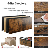 Memobarco Nightstand, End Table, Bedside Table, Small Tall Dresser for Bedroom with 3 Storage Drawer, Chest of Drawers Fabric Dressers with Steel Frame, Wooden Top & Front for Living Room Memobarco