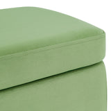 HomePop Upholstered Storage Bench with Metal Leg Home Décor|Bench with Storage for Living Room & Entryway - Green Velvet HomePop
