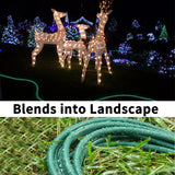 HUANCHAIN Indoor Outdoor Green Extension Cord 100 ft Waterproof, 16/3 Gauge Flexible Cold-Resistant Appliance Extension Cord Outside, 10A 1250W 16AWG SJTW, 3 Prong Heavy Duty Electric Cord, ETL huanchain