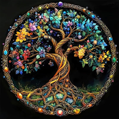 MAXBYE Diamonds Painting Kits for Adults, 5D Tree of Life Diamond Art Kits for Beginners, Full Drill Round Gem Art Diamond Painting for Home Wall Decor Gift, 12x12inch