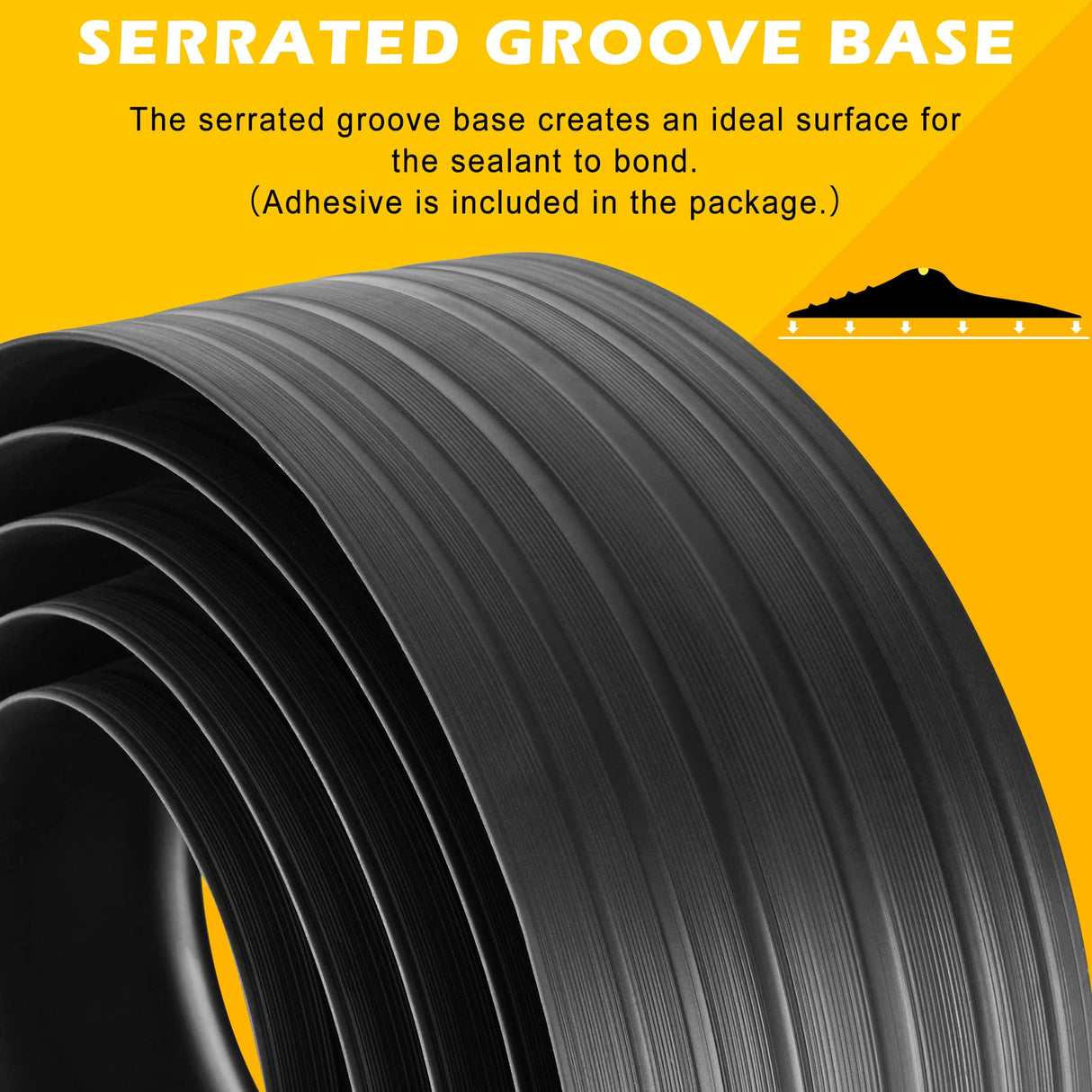 20Ft Universal Garage Door Bottom Threshold Seal Strip with 20oz Glue Gel, Weatherproof Rubber DIY Weather Stripping Replacement - Black Papillon