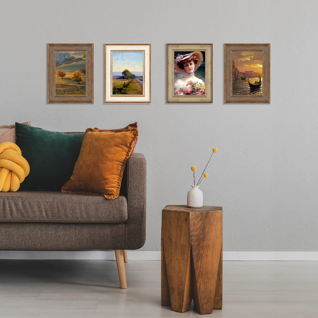 XUANLUO 3 Pack 4x6 Inch Farmhouse Rustic Picture Frame Sets Distressed Farmhouse Plastic Frame with HD plastic cover for Wall Mount or Tabletop Display XUANLUO