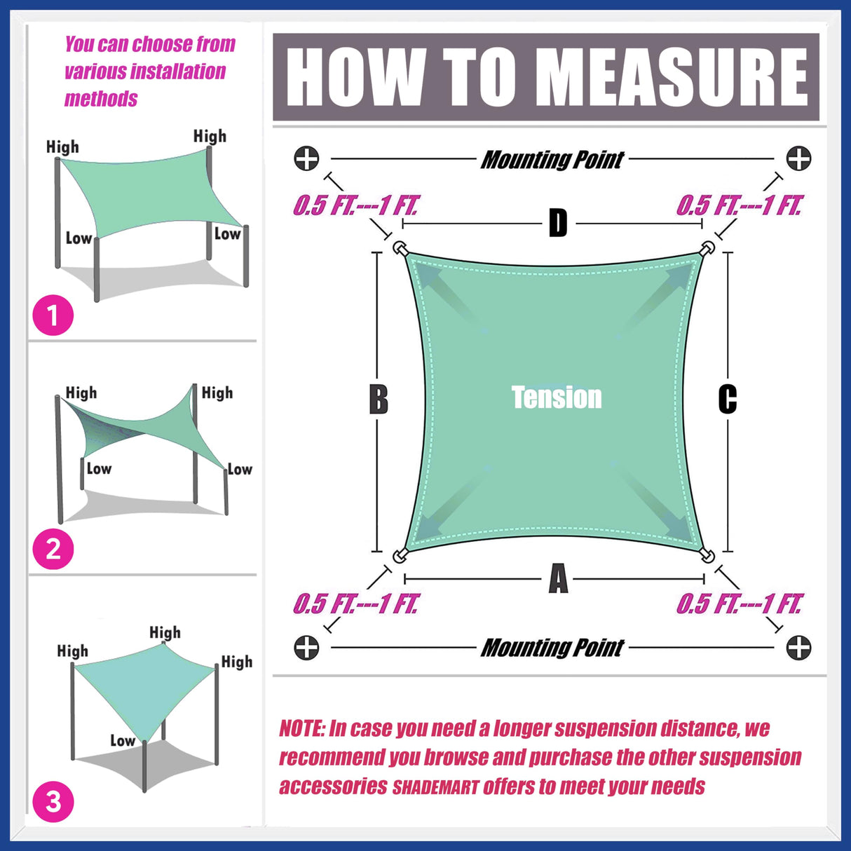 ShadeMart 14' x 18' Beige Sun Shade Sail Rectangle Canopy Fabric Cloth Screen smTAPR1418, Water and Air Permeable & UV Resistant, Heavy Duty, Carport Patio Outdoor & (We Customize Size) ShadeMart