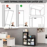 MIOCASA Metal Storage Cabinet with Glass Door, Steel File Cabinet with 3 Shelves 59.06-inch high for School, Bedroom, Home Office, Gym and Changing Room - Black MIOCASA