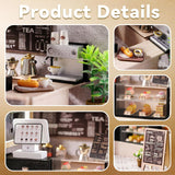 Flever Dollhouse Miniature DIY House Kit Creative Room with Furniture for Romantic Valentine's Gift (Leisurely Coffee Shop) Flever