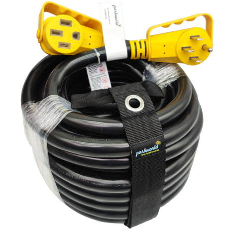 Parkworld NEMA 14-50 Extension Cord for RV Hookup and EV Charger, 4-Prong, 50 AMP, 125/250 Volts, 12500 Watts (75FT) Parkworld