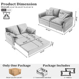 Winterstorm 62" Queen Pull Out Futon Sofa Bed with USB Ports, 3-in-1 Modern Convertible Sleeper Sofa with Side Pocket, Comfy Velvet Loveseat Couch for Living Room Bedroom Apartment (Queen, Black) Winterstorm